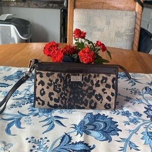 Coach Leather & Canvas Wallet/Wristlet